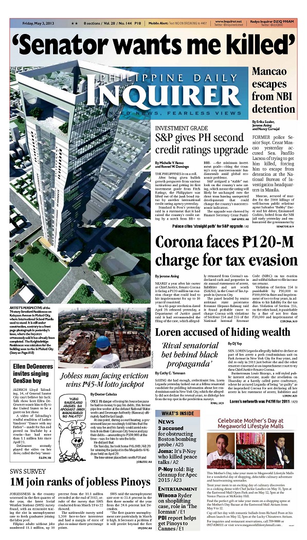 May 03, 2013 | INQUIRER.net