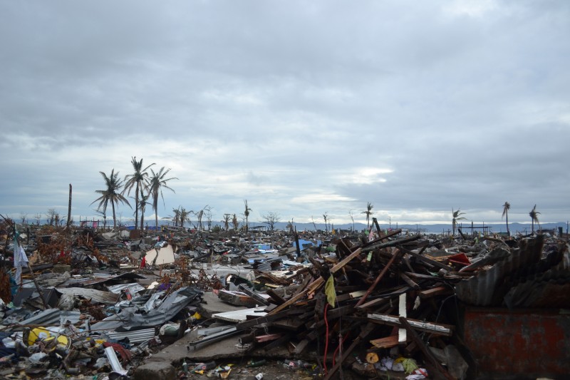 A village near Tacloban Airport is reduced to rubble after it was struck by storm surge. PHOTO BY KRISTINE SABILLO/INQUIRER.net