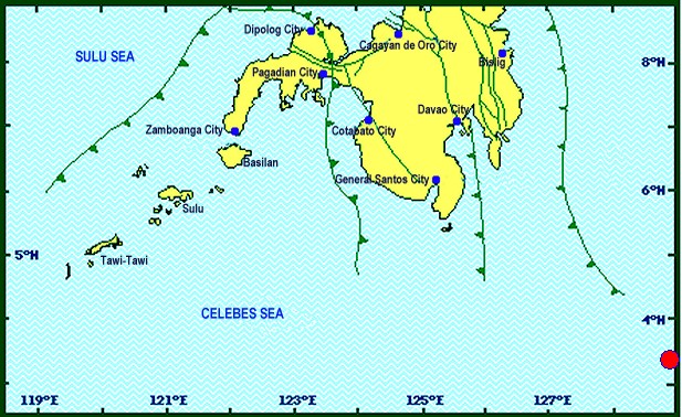 Magnitude 5.7 quake shakes Mindanao