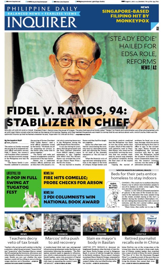 Today&rsquo;s Paper: August 1, 2022