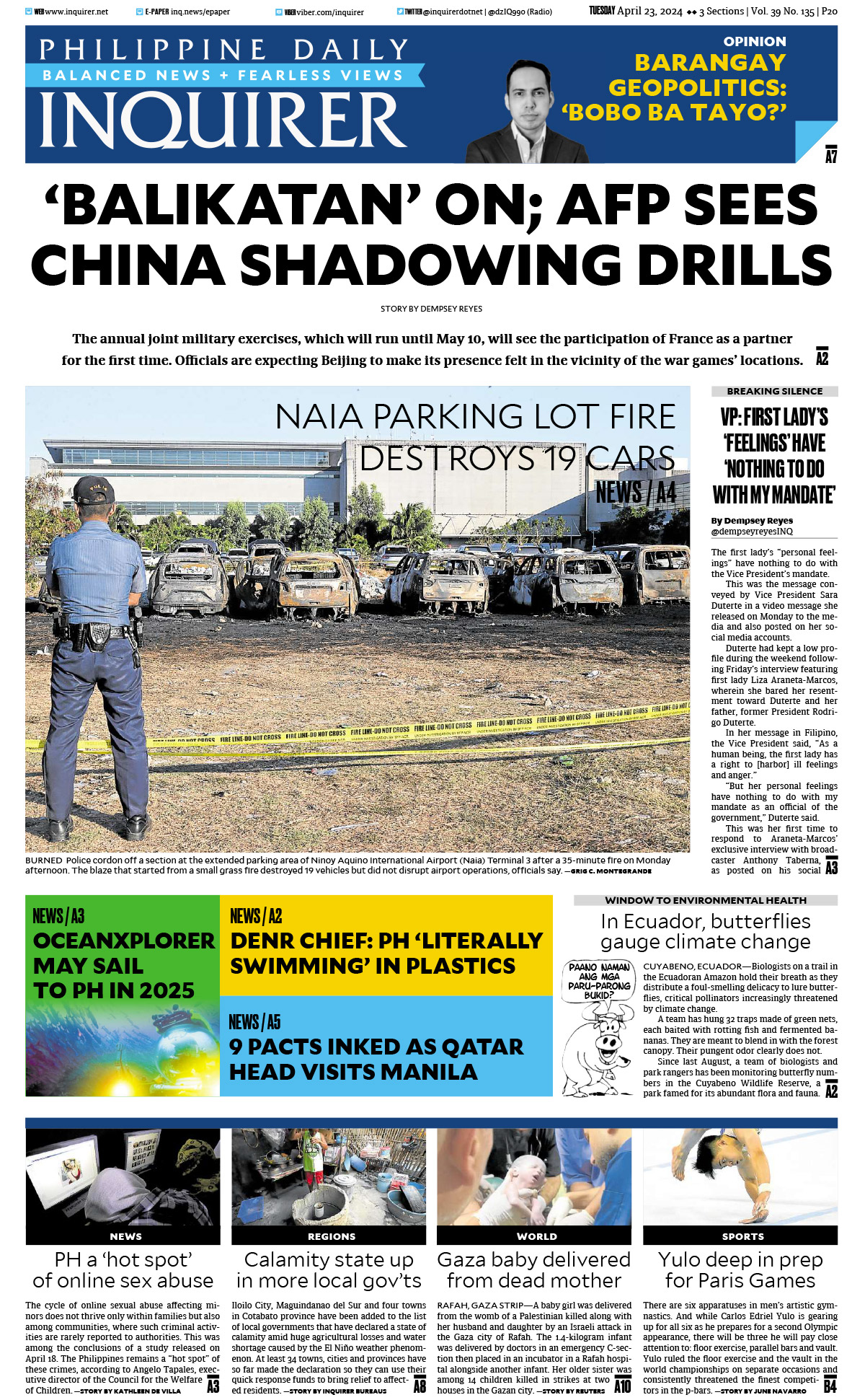 Today’s Paper: April 23, 2024