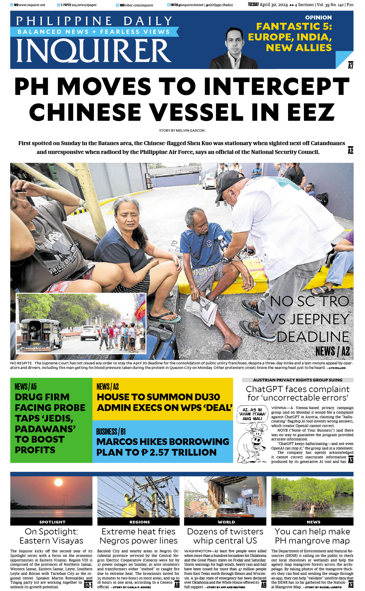 Today’s Paper: April 30, 2024