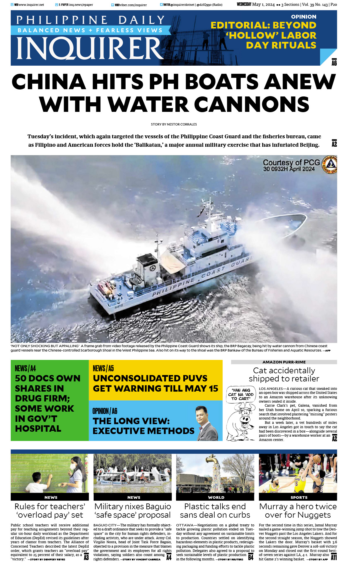 Today’s Paper: May 1, 2024