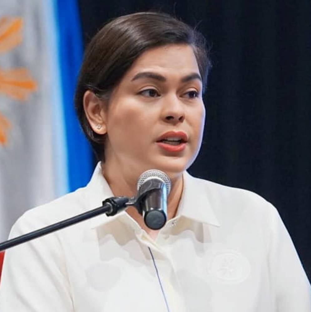 Vice President Sara Duterte speaking.