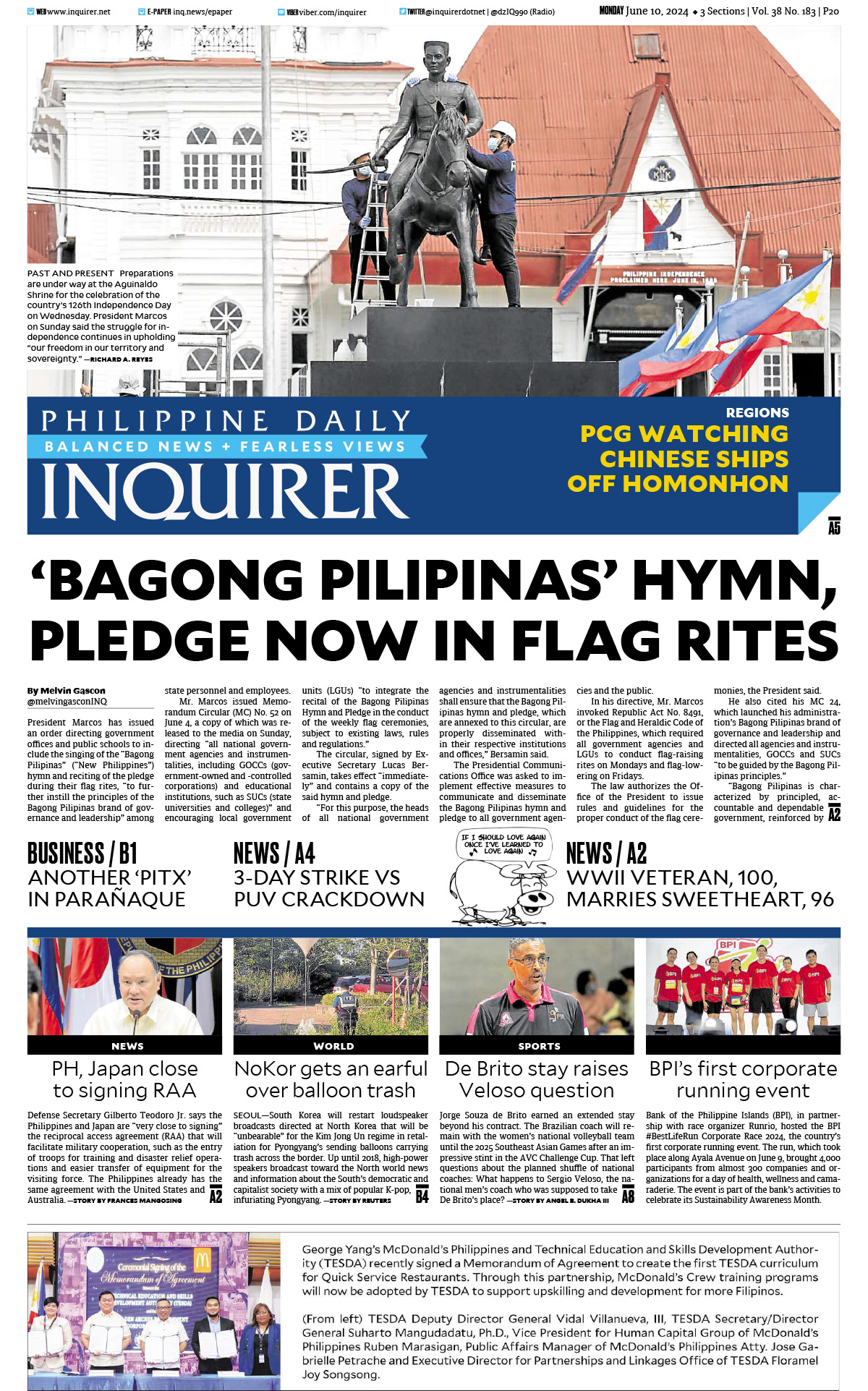 Today’s Paper: June 10, 2024
