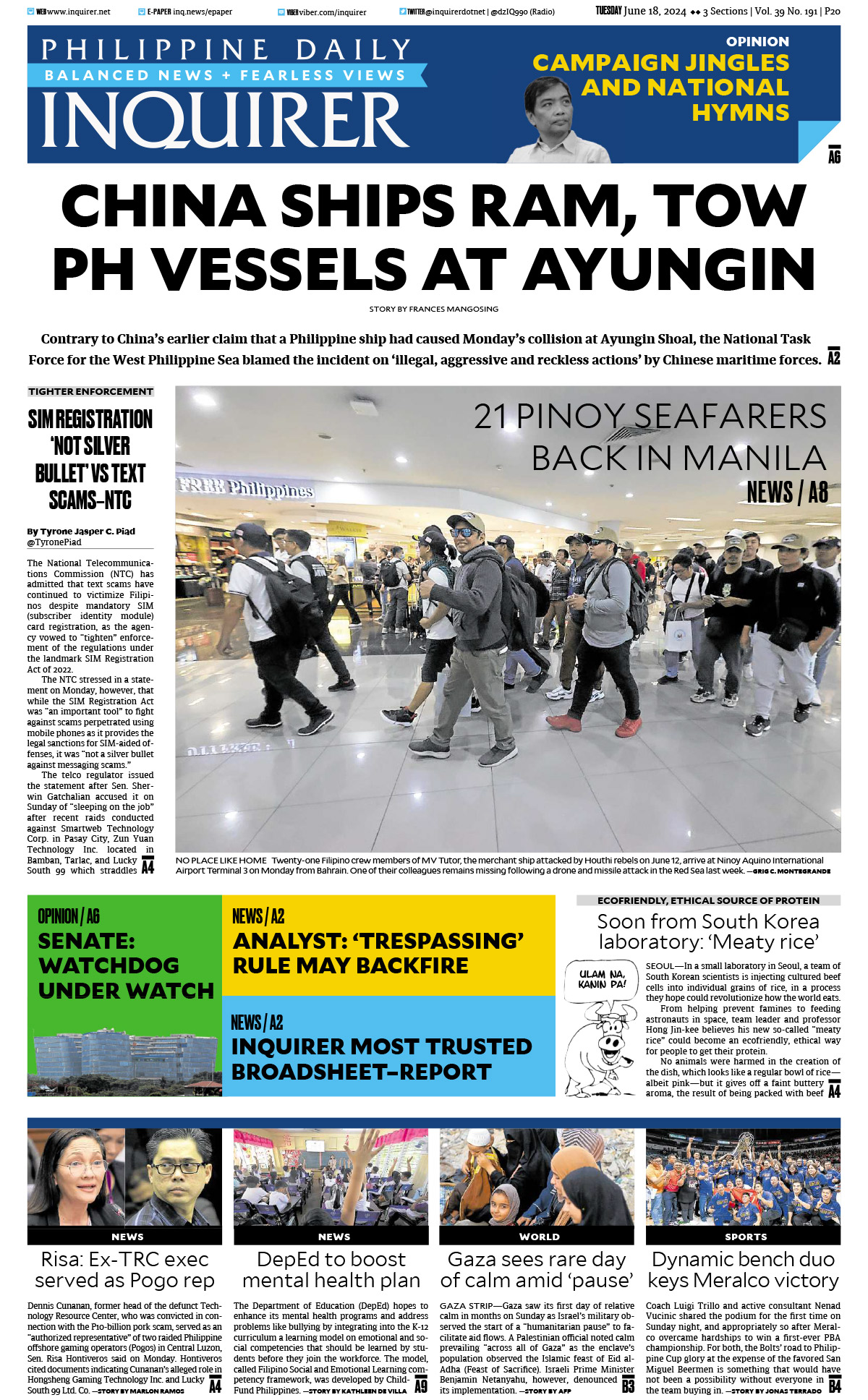 Today’s Paper: June 18, 2024