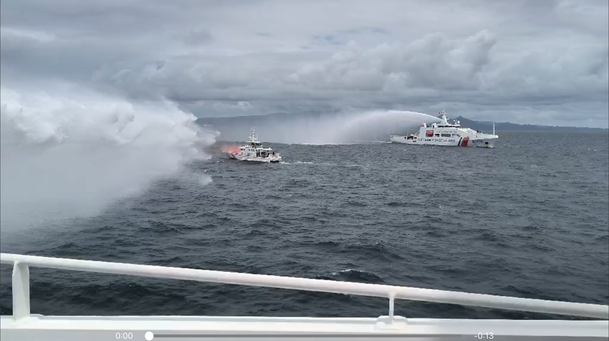 The Philippine Coast Guard (PCG) and their counterparts in Vietnam employed water cannons during their drills in the West Philippine Sea on Friday, a move which an expert said sends a strong message against China. 