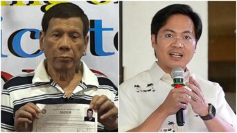 Rodrigo Duterte —PHOTO FROM SEN. BONG GO FACEBOOK PAGE                                                  Karlo Nograles —PHOTO FROM THE CSC FACEBOOK PAGE