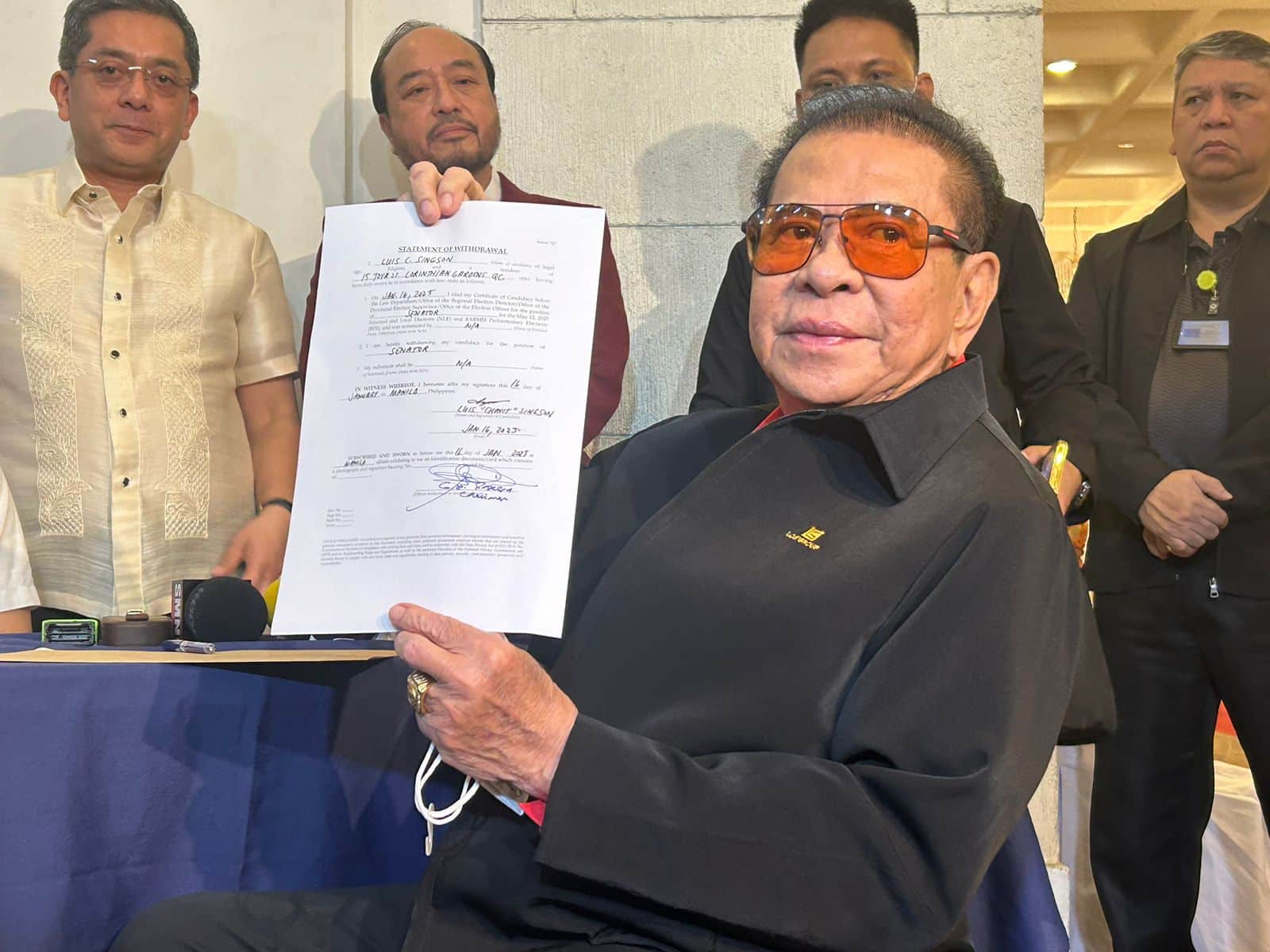 Chavit Singson withdraws from 2025 senatorial race