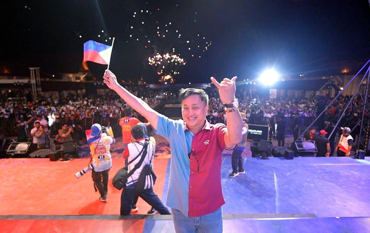 Caviteño Reelectionist Senator Francis 'TOL' Tolentino at the Alyansa grand rally held in Trece Martires, Cavite.