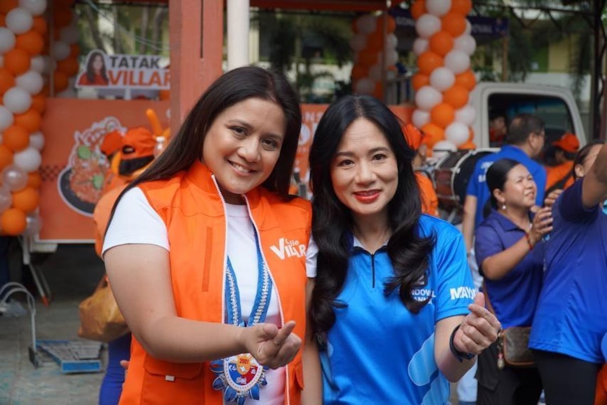 PHOTO: Camille Villar and Jeannie Sandoval FOR STORY: Malabon officials endorse Camille Villar for Senate in 2025 elections