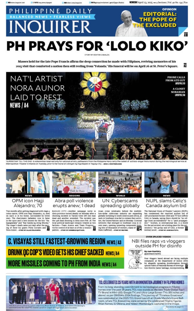 Today’s paper: April 23, 2025