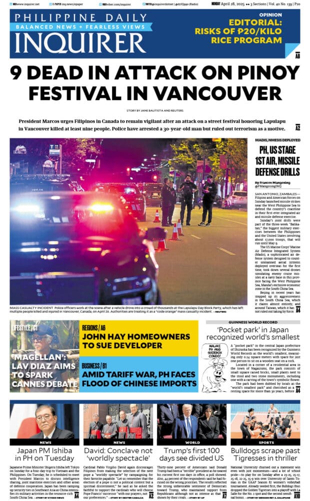 Today’s paper: April 28, 2025