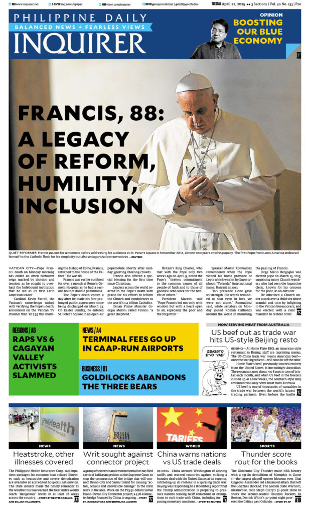 Today’s paper: April 22, 2025