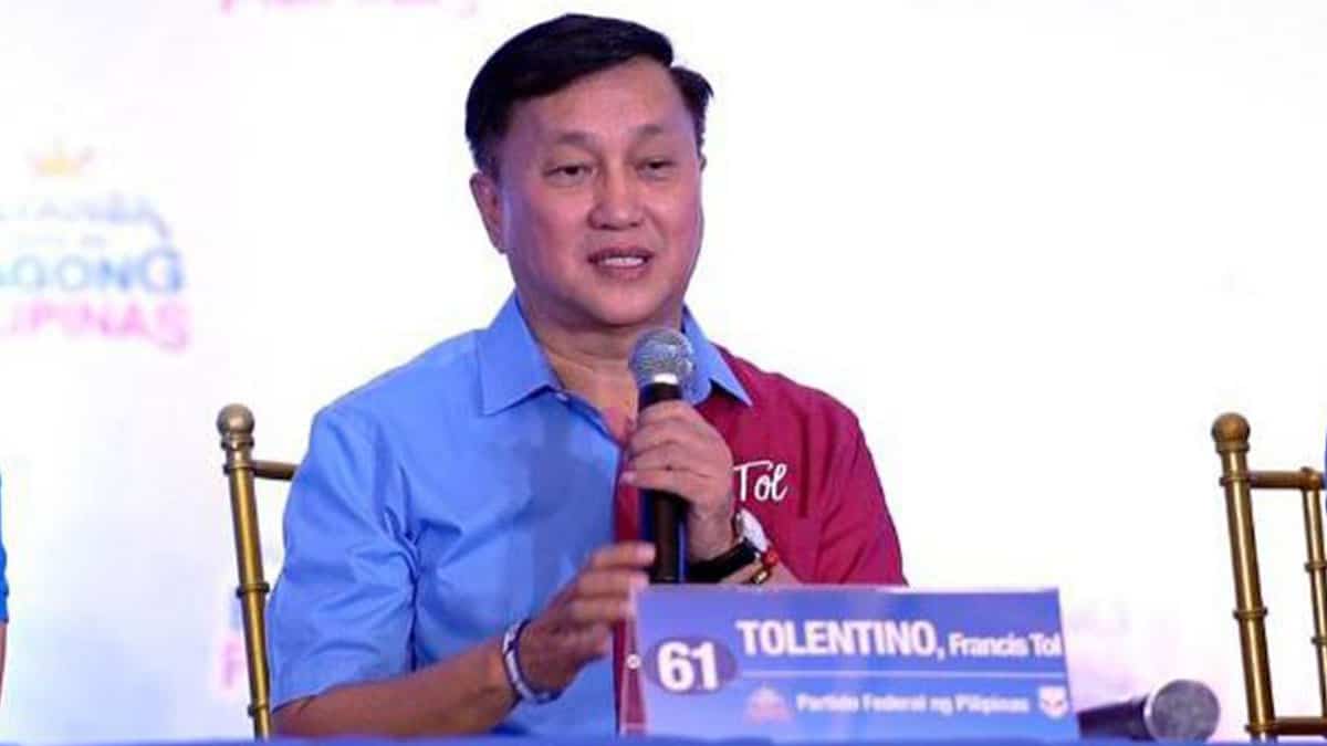 Former senator Francis Tolentino