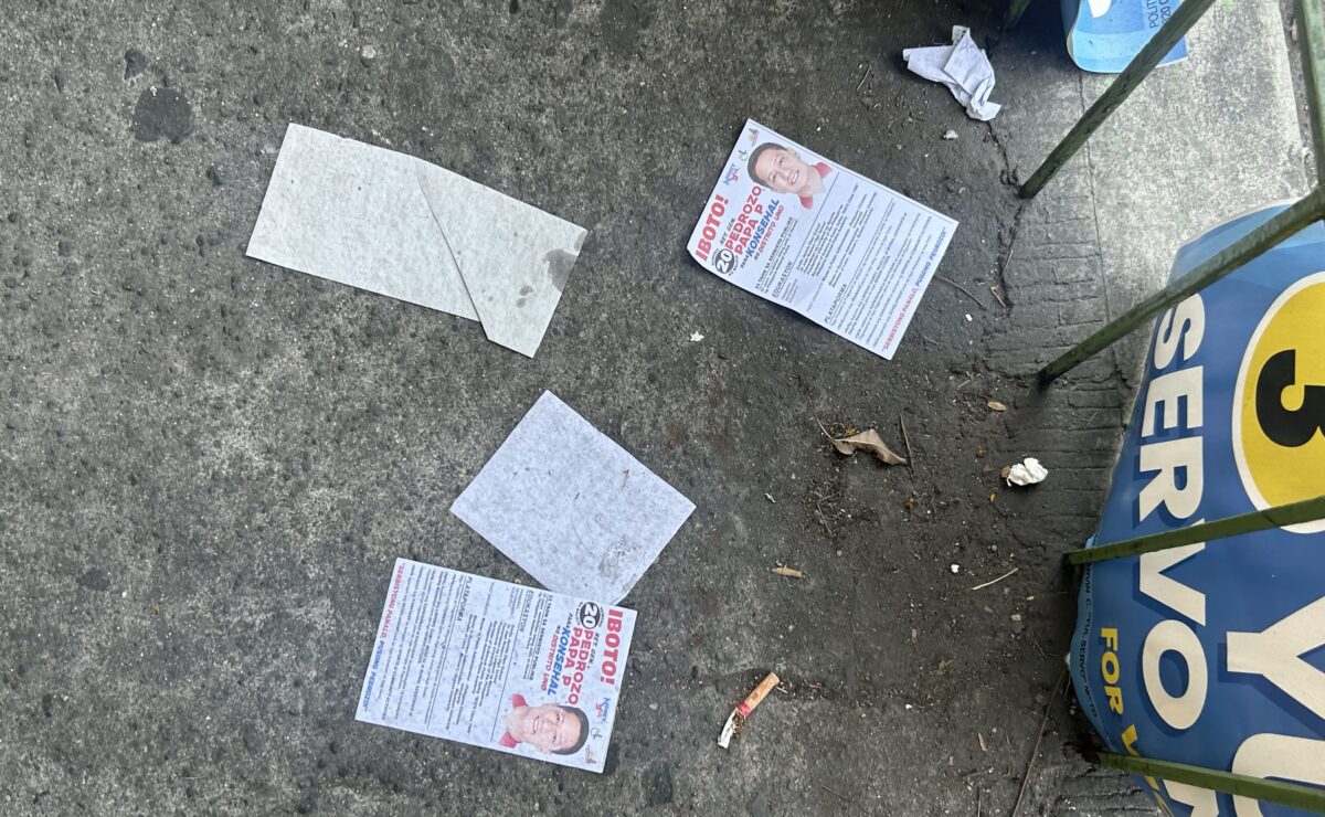 Sample ballot seen inside schools