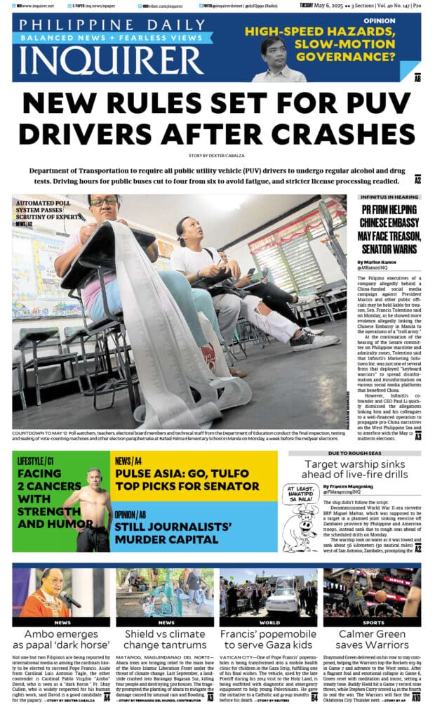Today’s paper: May 6, 2025
