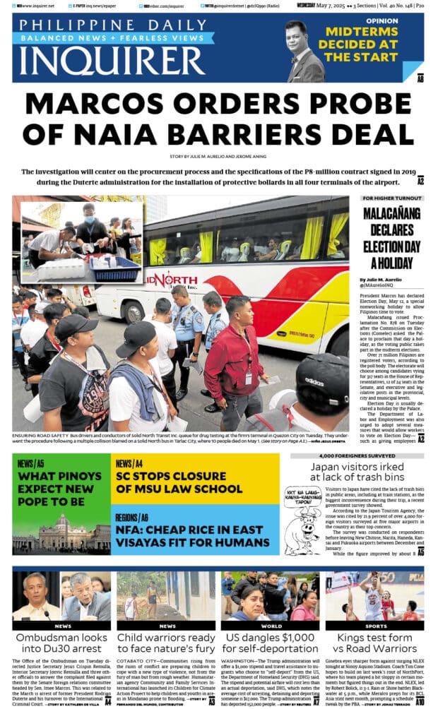 Today’s paper: May 7, 2025