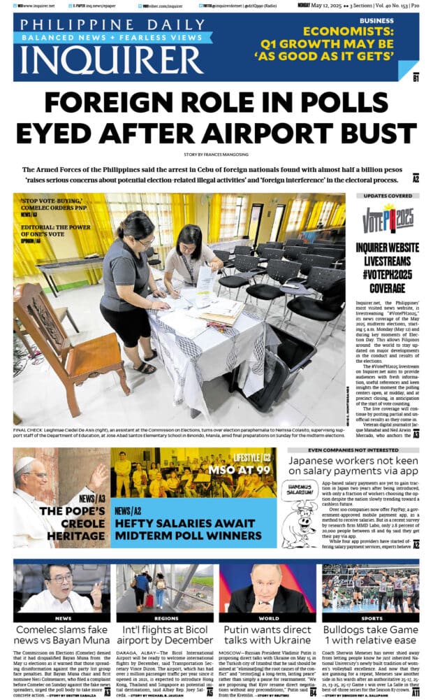 Today’s paper: May 12, 2025