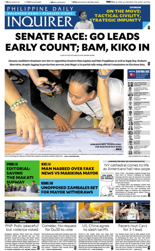 Today’s paper: May 13, 2025