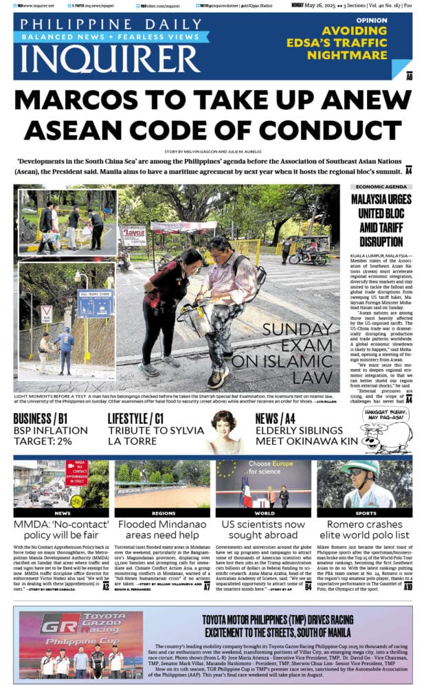 Today’s paper: May 26, 2025
