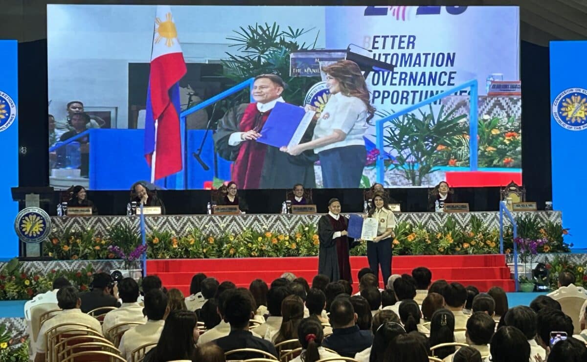 Proclamation of Senator Imee Marcos on Saturday, May 17. (Photos from Dianne Sampang/INQUIRER.net)