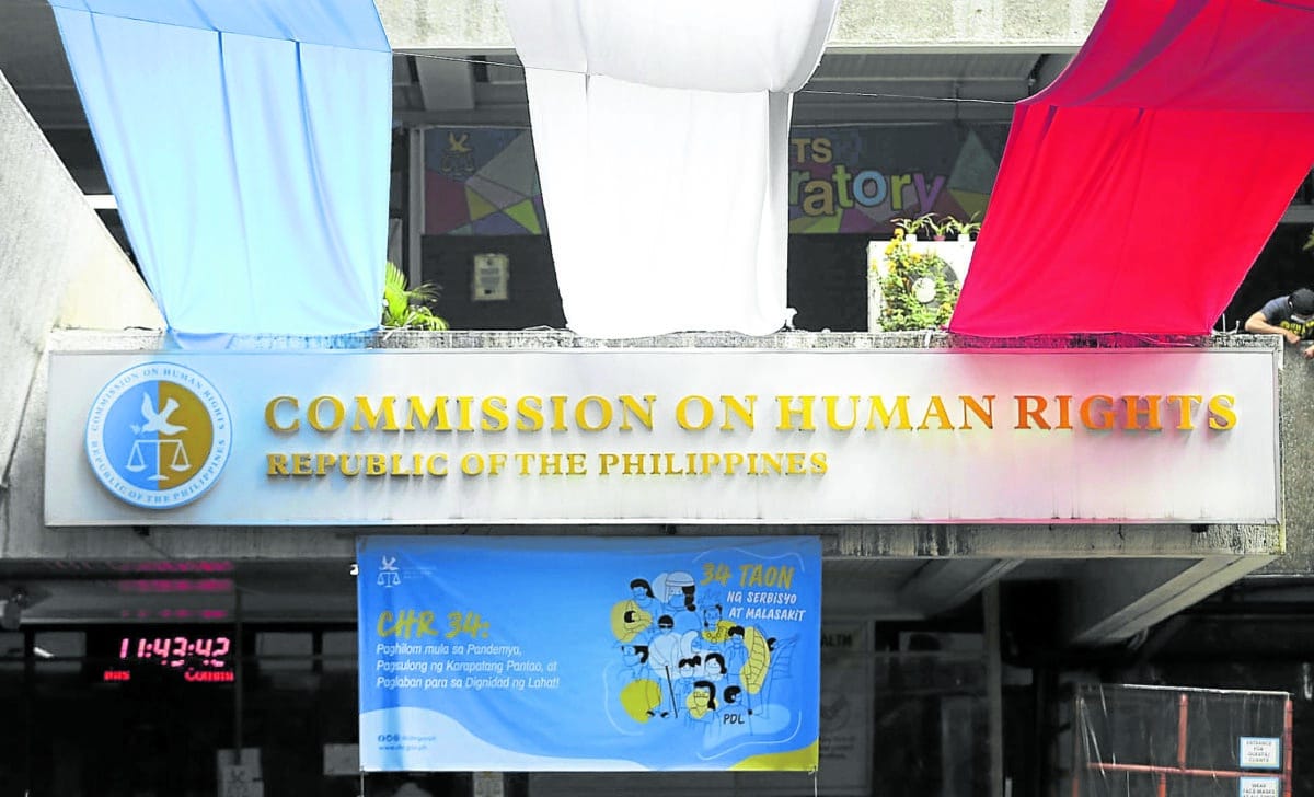 Commission on Human Rights office in Quezon City. Inquirer/Niño Jesus Orbeta.