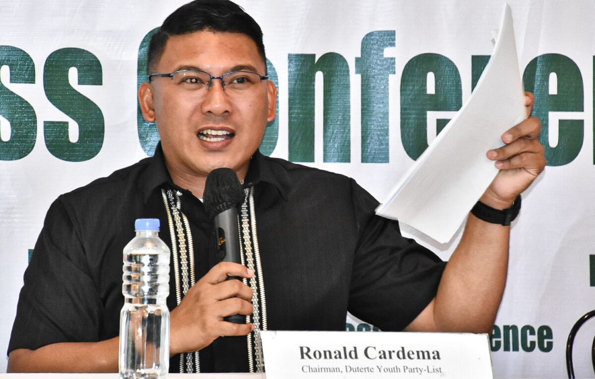Duterte Youth Party-list chairman Ronald Cardema--INQUIRER.net file photo