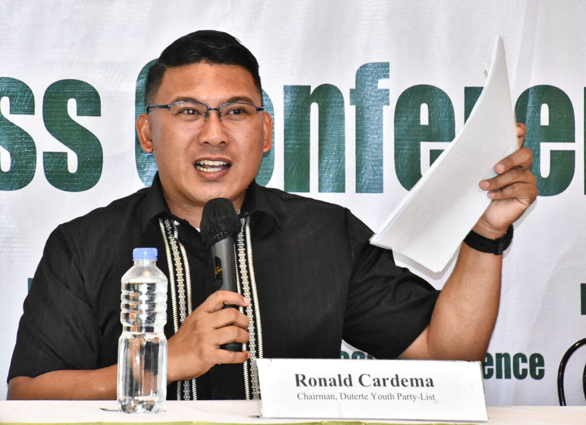 Duterte Youth Party-list chairman Ronald Cardema--INQUIRER.net file photo