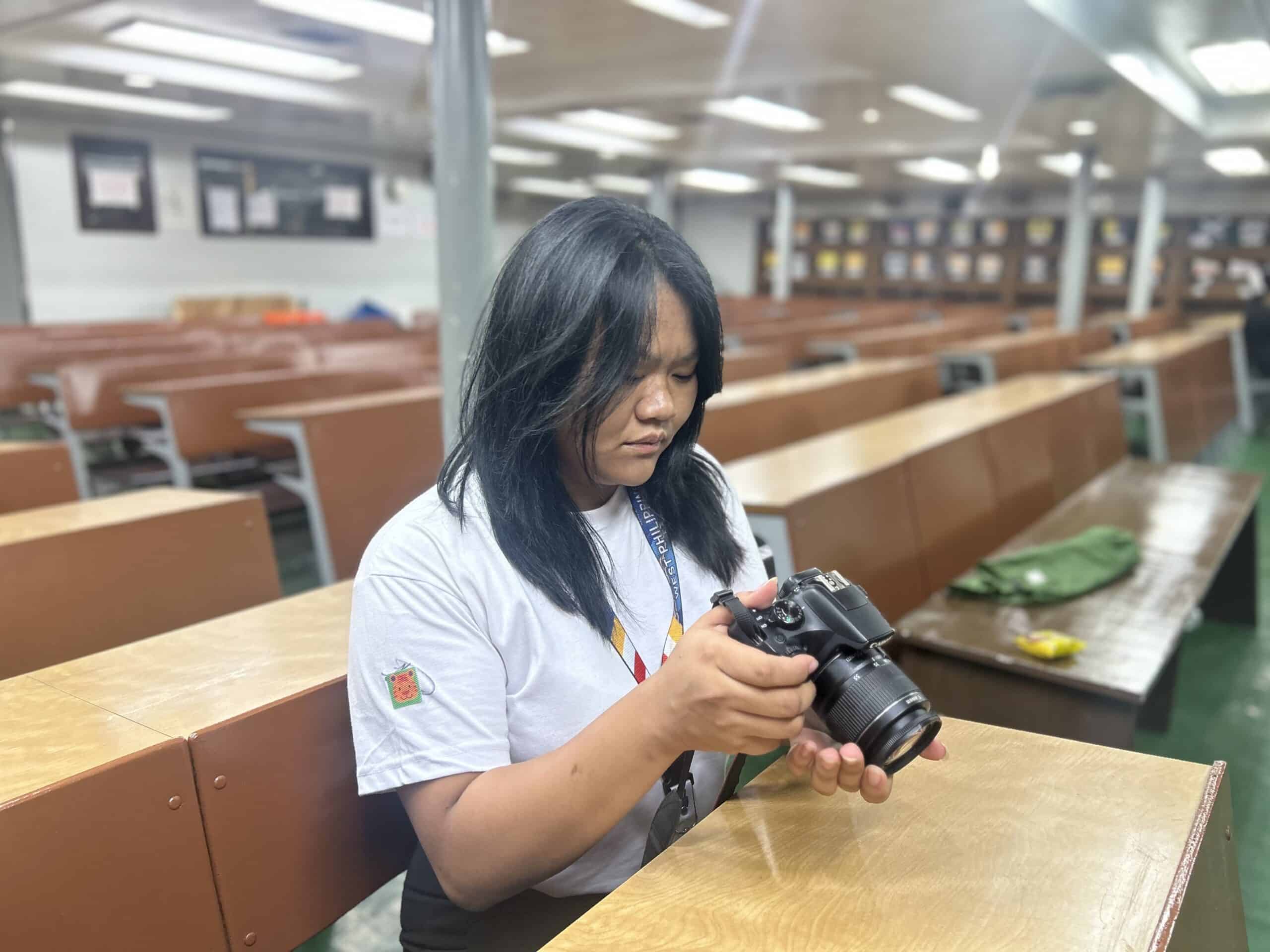 Regis Serviano, photojournalist of Sapang Palay National High School student publication The Pillar, joins Atin Ito's third civilian mission in the West Philippine Sea. INQUIRER.net/ Faith Argosino