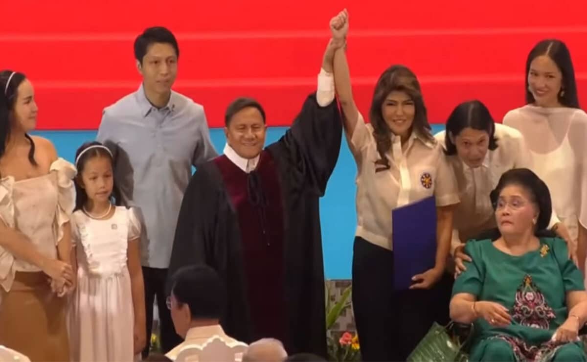 Senator-elect Imee Marcos acknowledged former President Rodrigo Duterte but not her brother, President Ferdinand Marcos Jr., in her proclamation speech.