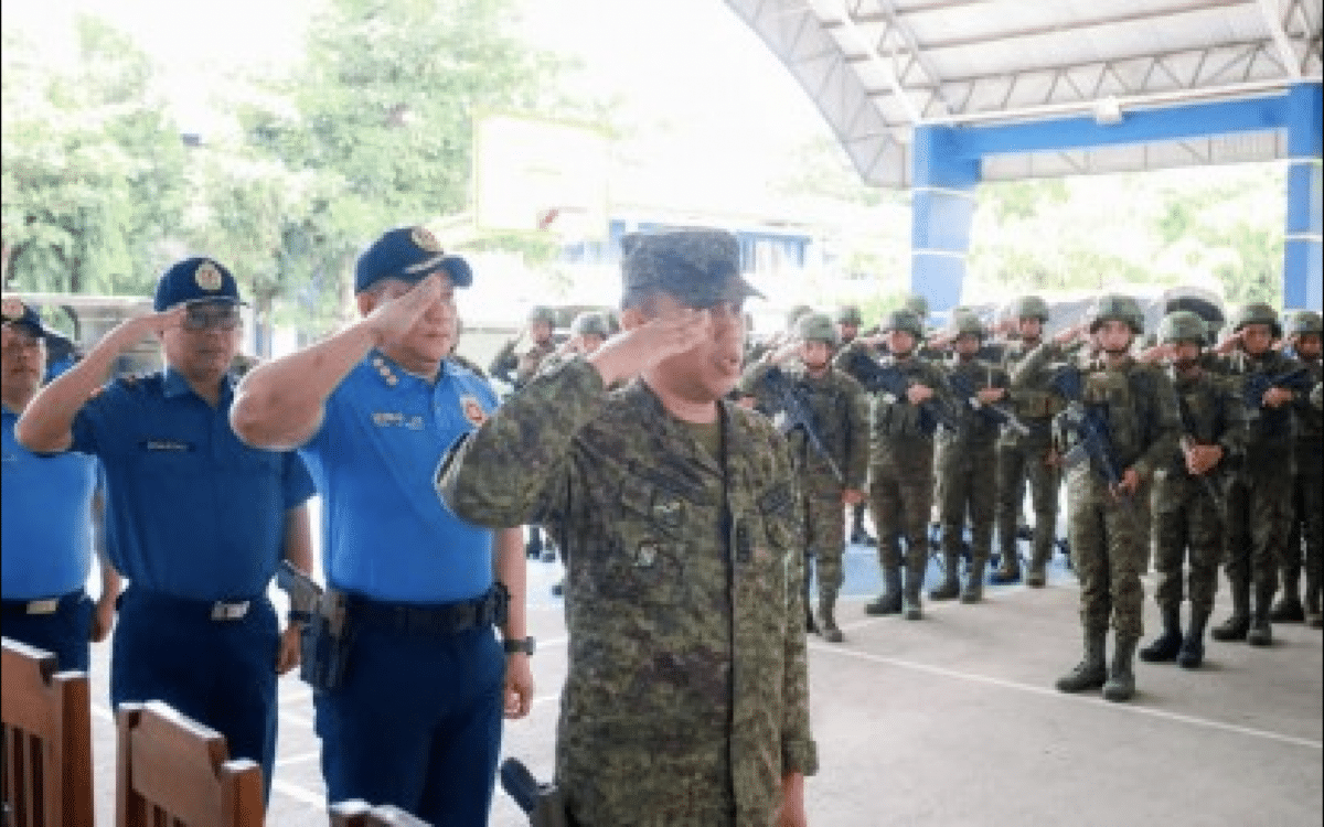 SECURING THE POLLS. The Nueva Ecija police formally receive military reinforcements during a ceremony at the Provincial Police Office on Saturday (May 3, 2025). The deployment aims to bolster security and ensure swift response to any election-related incidents. (Contributed photo)