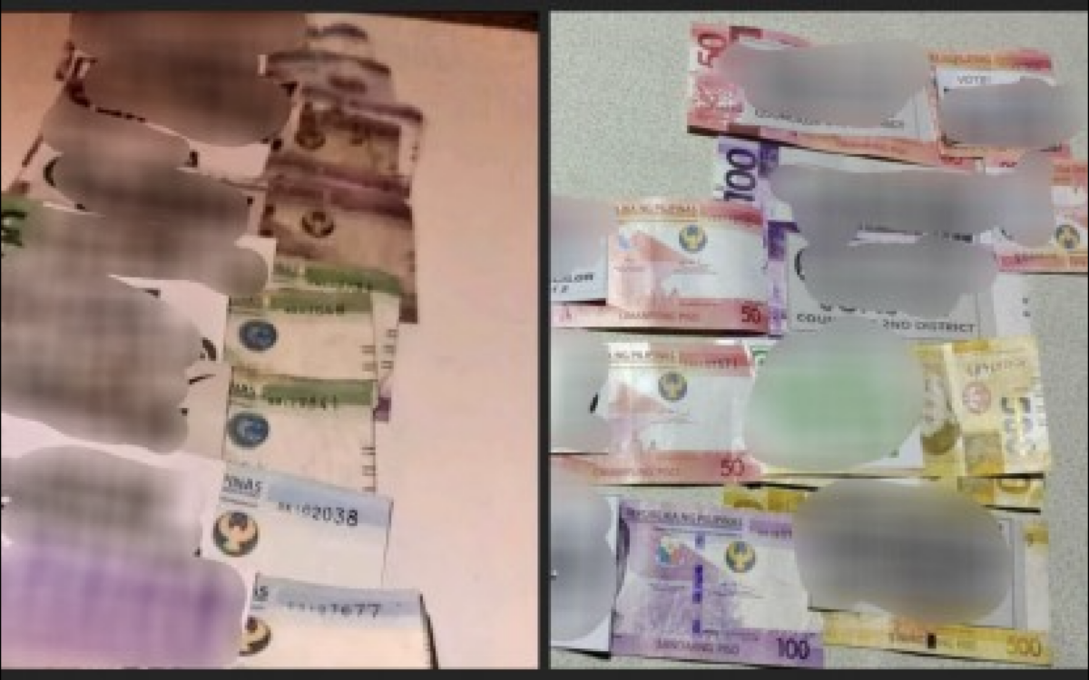 VOTE-BUYING PROBE. Social media posts show money stapled to candidates' names. The Northern Mindanao police said Tuesday (May 6, 2025) that they have launched investigations into the viral online reports of alleged vote-buying, six days before the May 12 elections. (Photo from Alan Roy Sambaan)