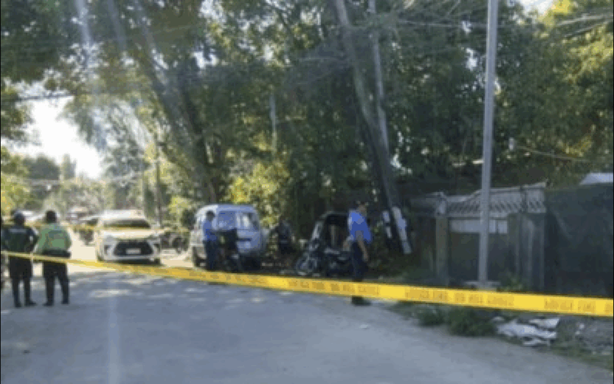 ELECTION DAY SHOOTING. The scene of the shooting incident in Barangay Mambulac, Silay City, Negros Occidental in the morning of the midterm elections on Monday (May 12, 2025). Two people died while seven were wounded, based on the initial report of the regional police. (Photo courtesy of PRO-NIR)