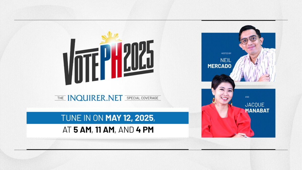 Catch the #VotePH2025 live stream on May 12, Monday, on INQUIRER.net.