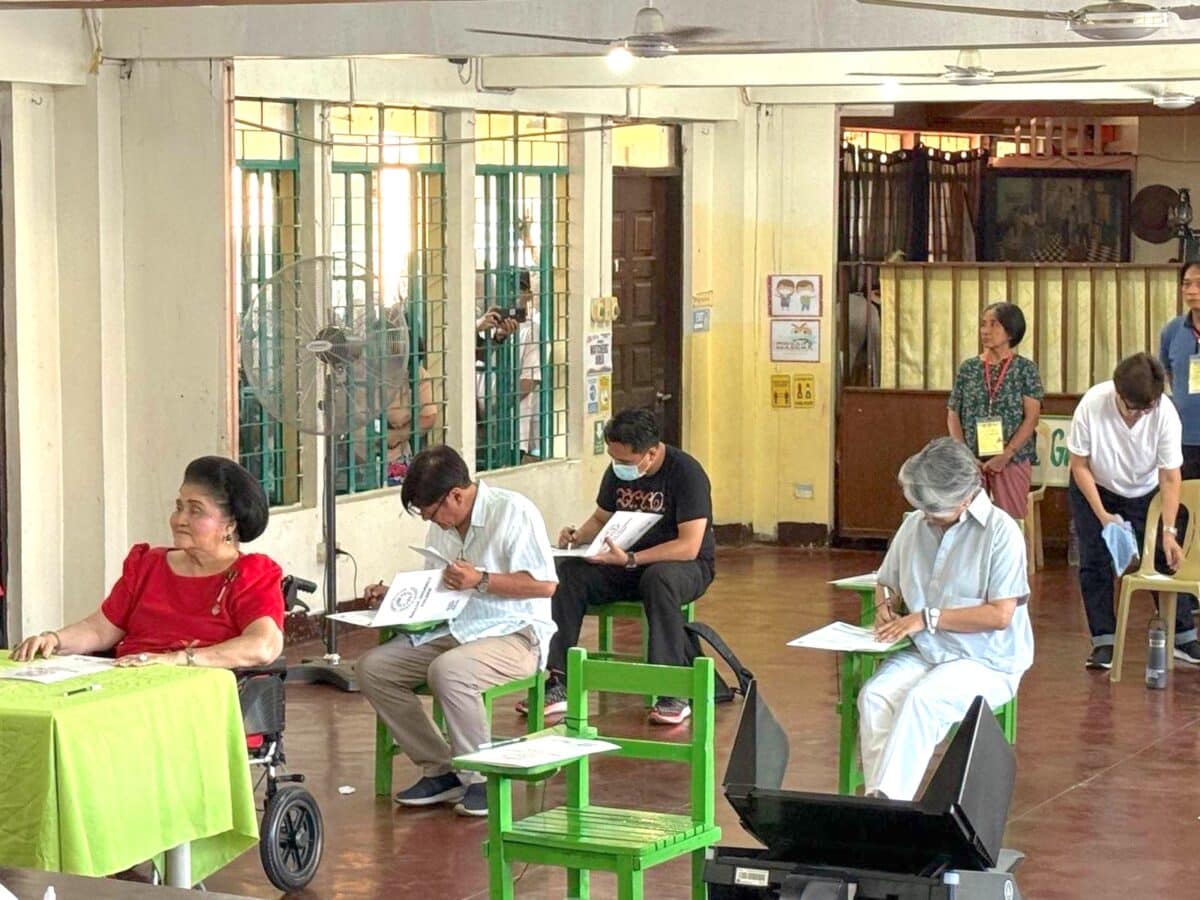 President Ferdinand Marcos Jr. cast his vote early Monday at the Mariano Marcos Memorial Elementary School here, where he began his political career.