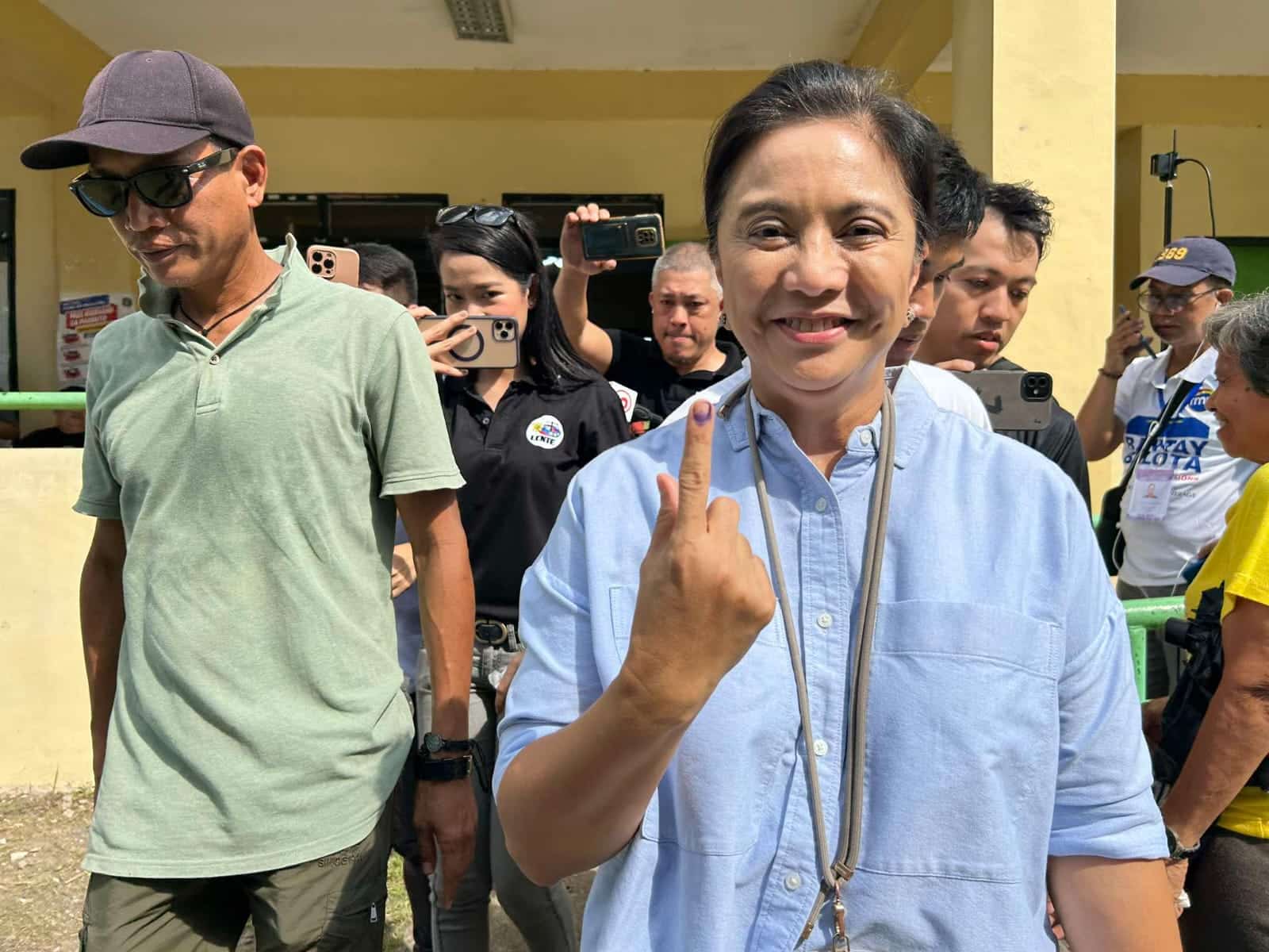 Leni Robredo casts vote in Naga City, declines priority lane
