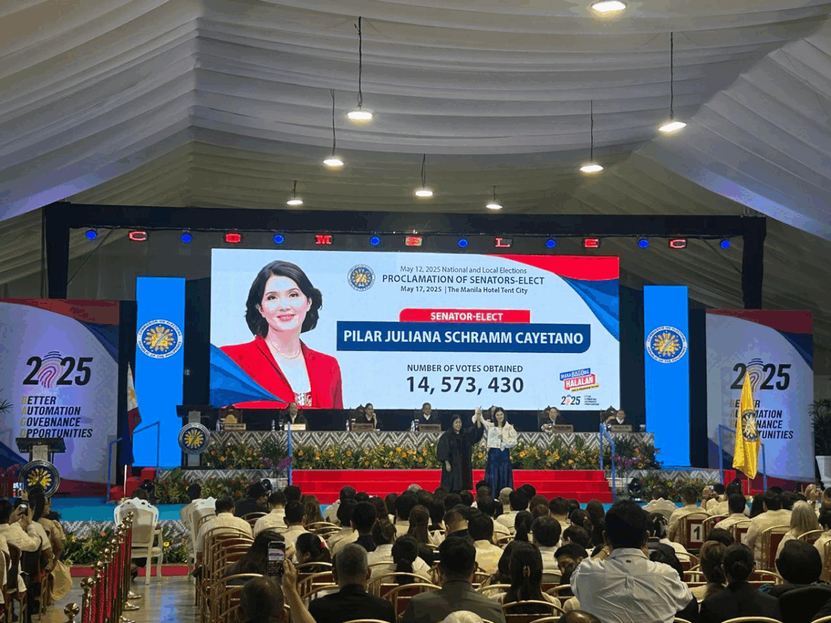 Reelectionist Pia Cayetano is officially proclaimed on Saturday, May 17. INQUIRER.net / DIANNE SAMPANG