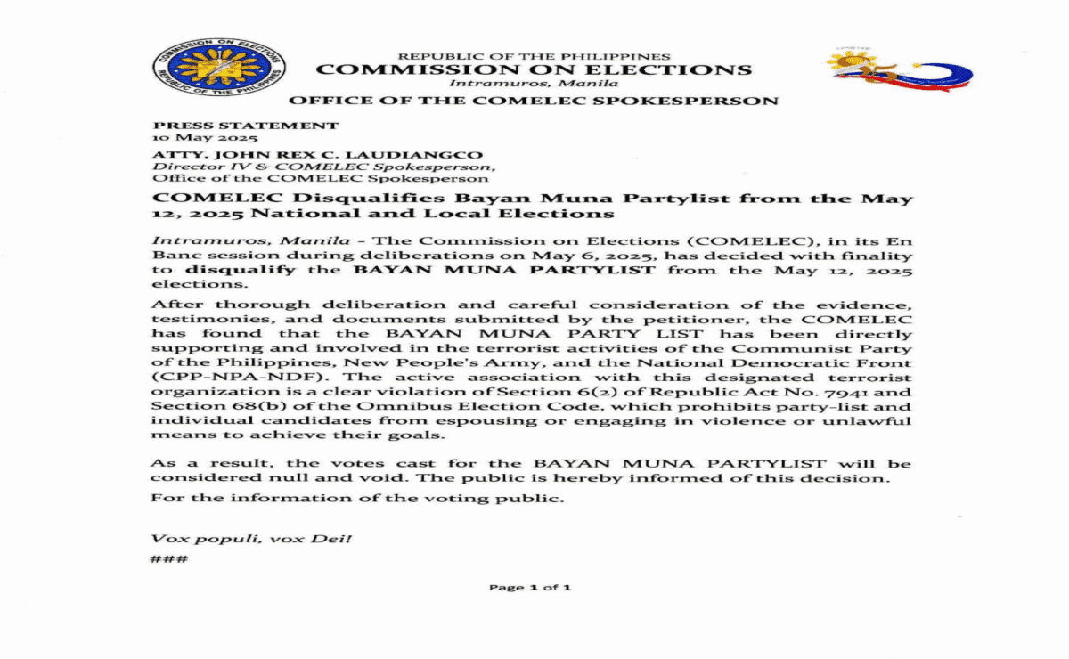 Comelec notice