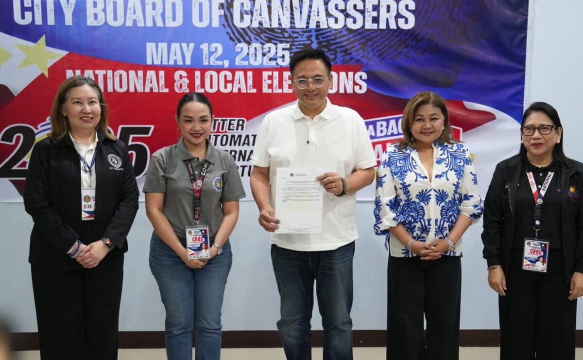 Reelectionist Muntinlupa Mayor Ruffy Biazon is proclaimed the winner in the city's mayoral race on May 13, a day after the midterm elections. — Photo from Ruffy Biazon/Facebook