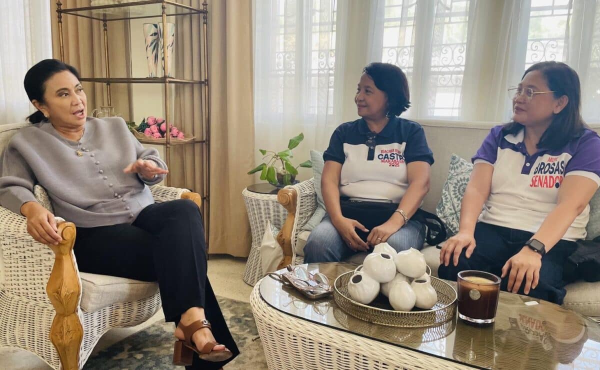 Makabayan senatorial candidates ACT Teachers party-list Rep. France Castro and Gabriela Women’s Party-list Rep. Arlene Brosas met with former Vice President Leni Robredo in Camarines Sur on Thursday.
