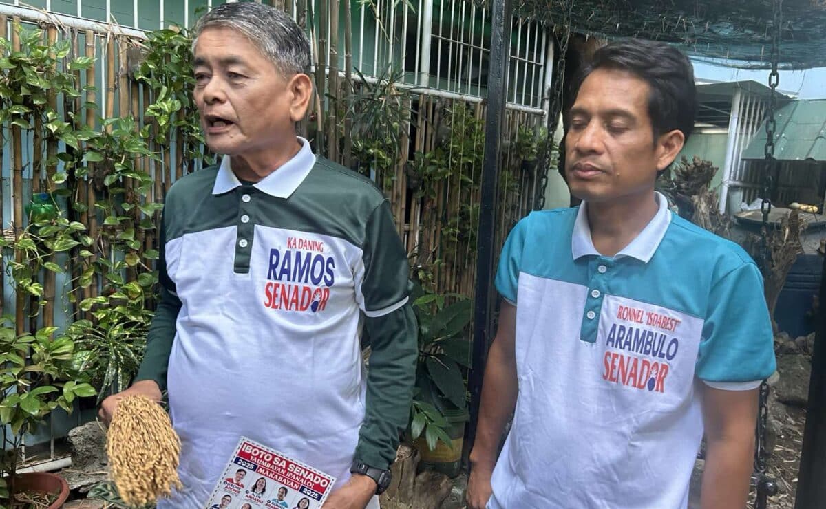 Kilusang Magbubukid ng Pilipinas Chairperson Danilo Ramos and Pamalakaya Vice Chairperson Ronnel Arambulo.