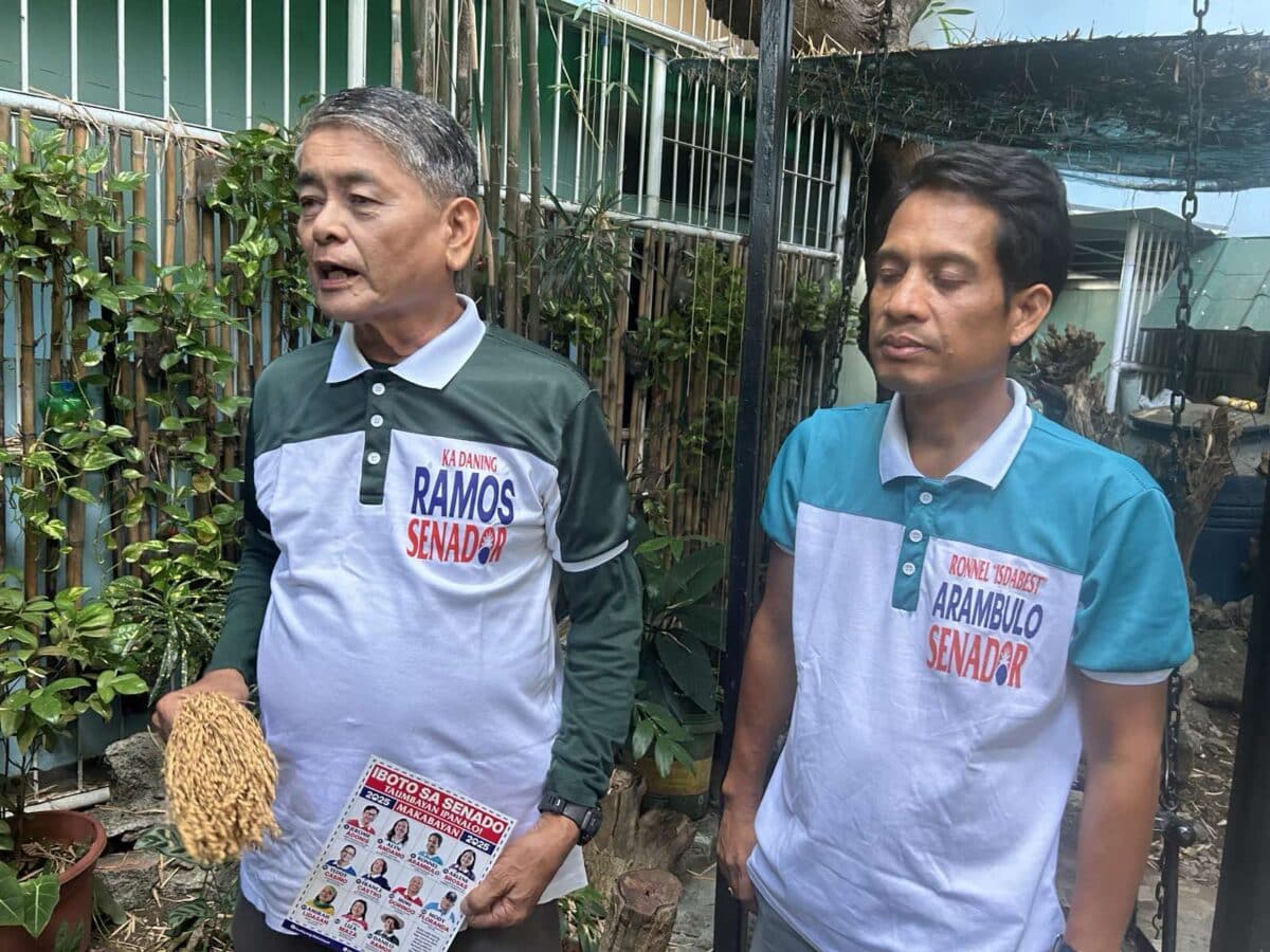 Kilusang Magbubukid ng Pilipinas Chairperson Danilo Ramos and Pamalakaya Vice Chairperson Ronnel Arambulo.