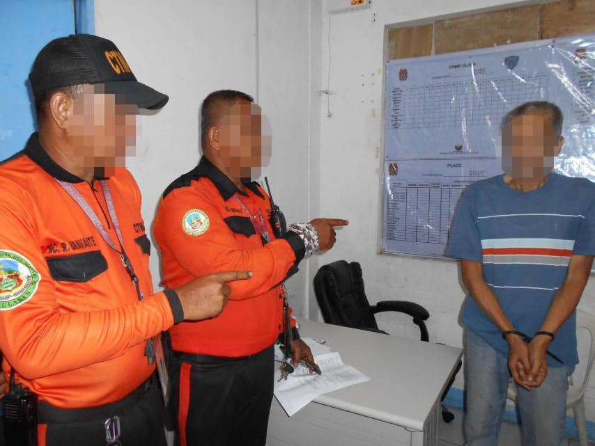 Police arrest a man for driving a vehicle bearing the name of a mayoral candidate in San Jose Del Monte, Bulacan on election day, May 12, 2025. (Photo from the Police Regional Office 3)