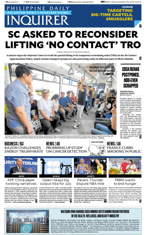 Today’s paper: June 2, 2025