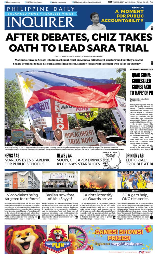 Today’s paper: June 10, 2025