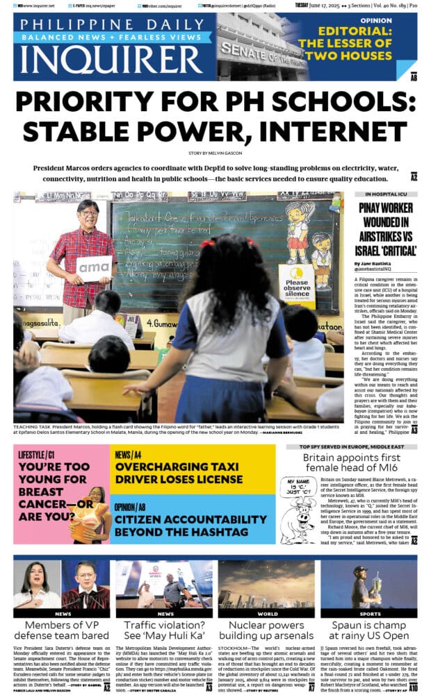Today’s paper: June 17, 2025