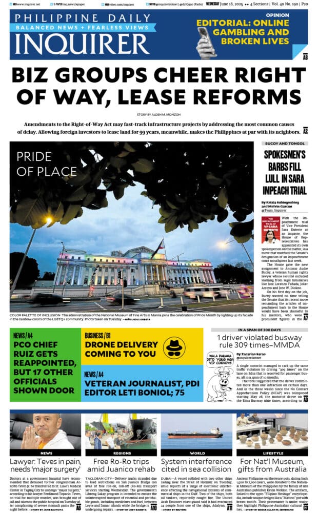 Today’s paper: June 18, 2025