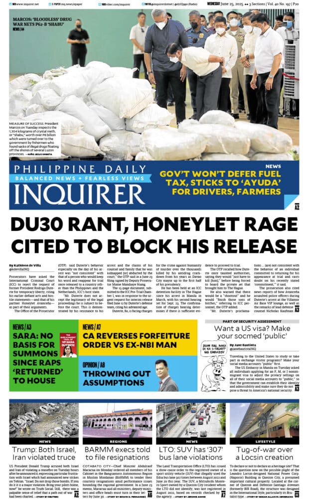 Today’s paper: June 25, 2025