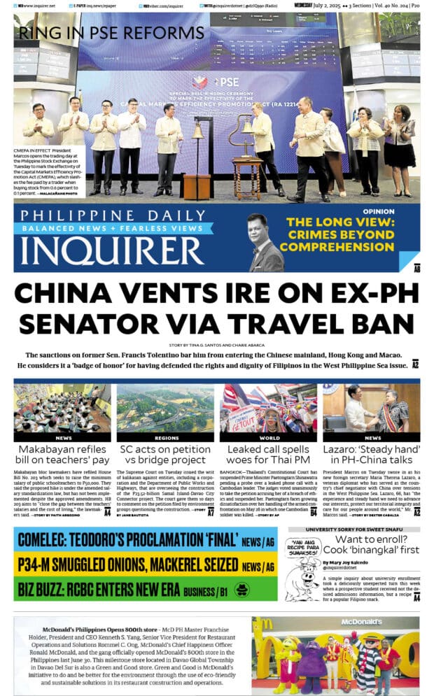 Today’s paper: July 2, 2025